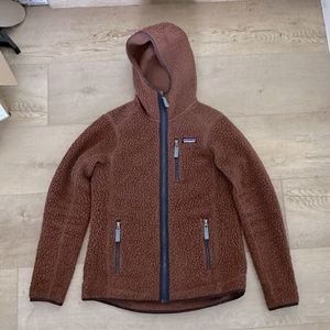 Patagonia Retro Pile Fleece Brown Hooded Jacket